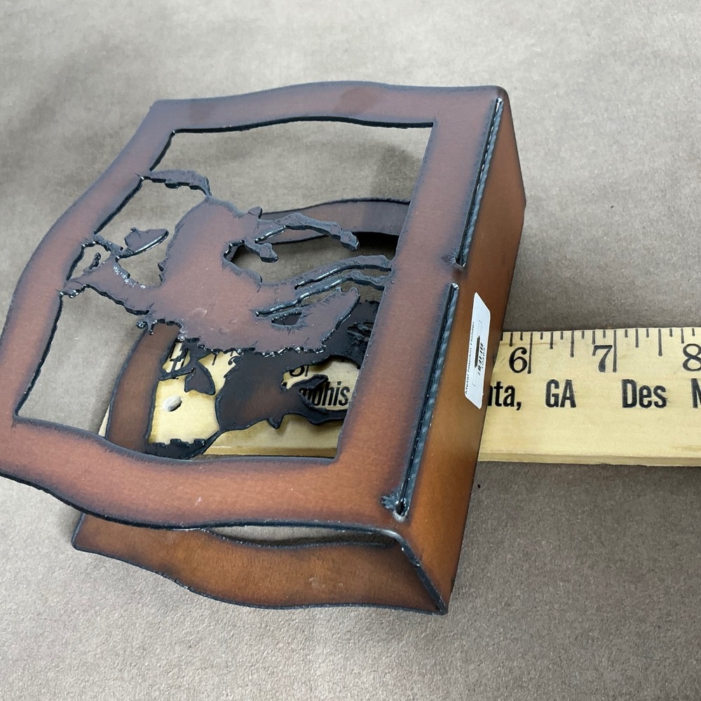 Rustic Metal Western‎ Bronc Rider Napkin Holder Table Decor - Picture 8 of 8